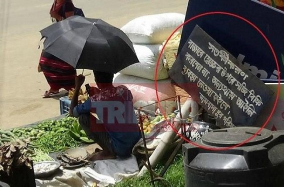 Hawkers encroached footpaths Ambassa: Ruling of Municipal Corporation left without effect: None to look into the matter Hawkers encroached footpaths Ambassa: Ruling of Municipal Corporation left without effect: None to look into the matter